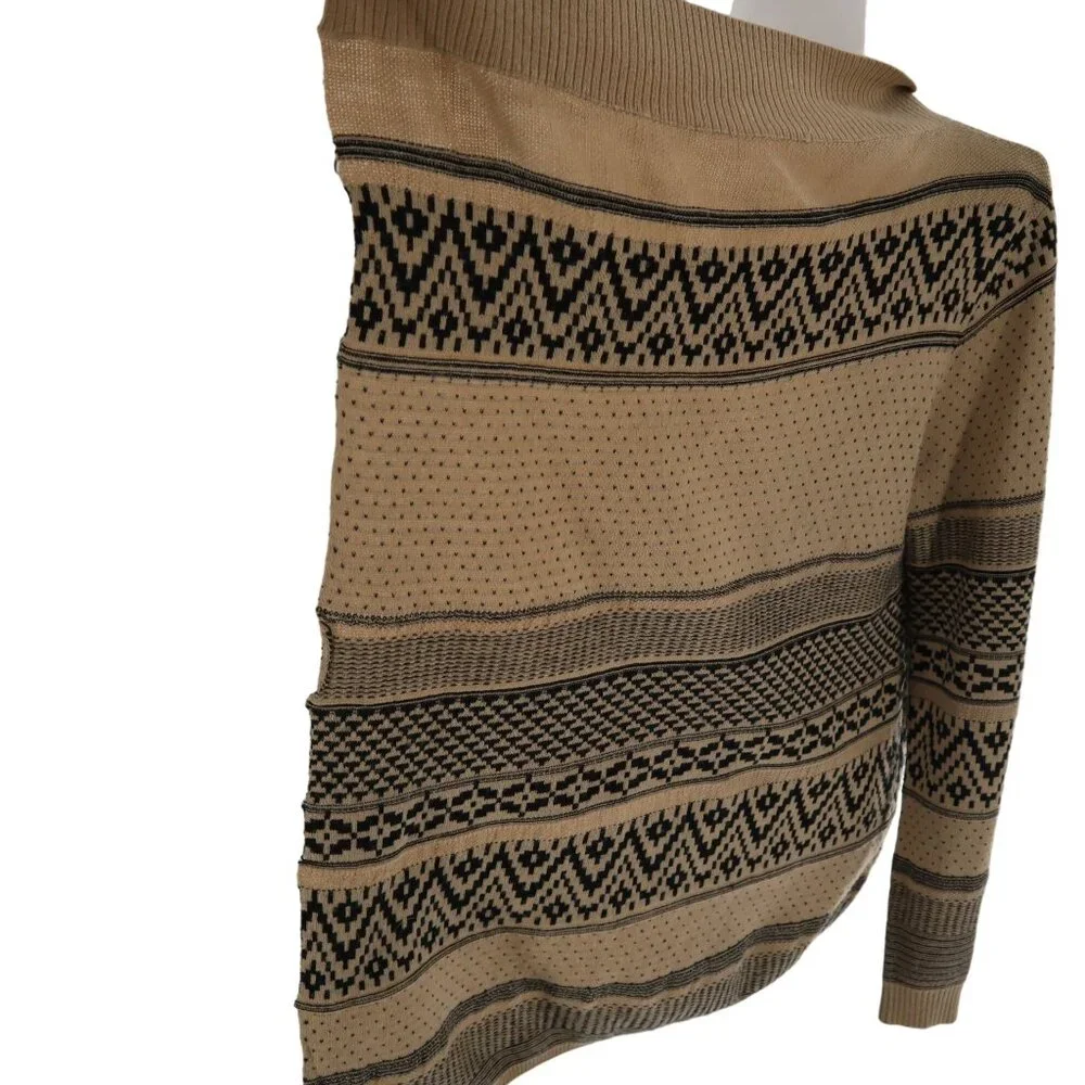 Cameo & Myth Waterfall Cardigan Womens M Beige Cottagecore Boho‎ Ethnic Unique